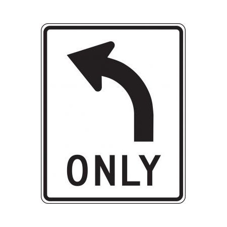 LANE GUIDANCE SIGN LEFT TURN ONLY FRR035HP